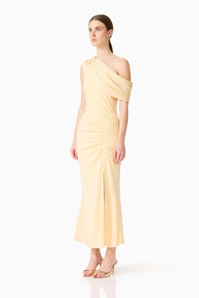 Elliatt Simone One Shoulder Maxi Dress - Butter Yellow - Image 2