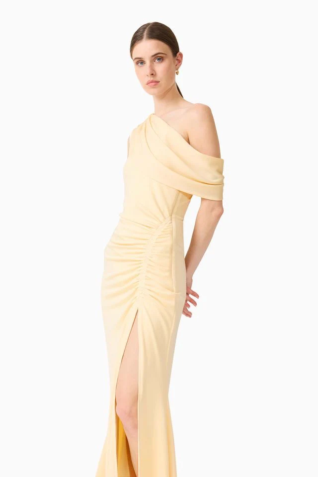 Elliatt Simone One Shoulder Maxi Dress - Butter Yellow - Image 4