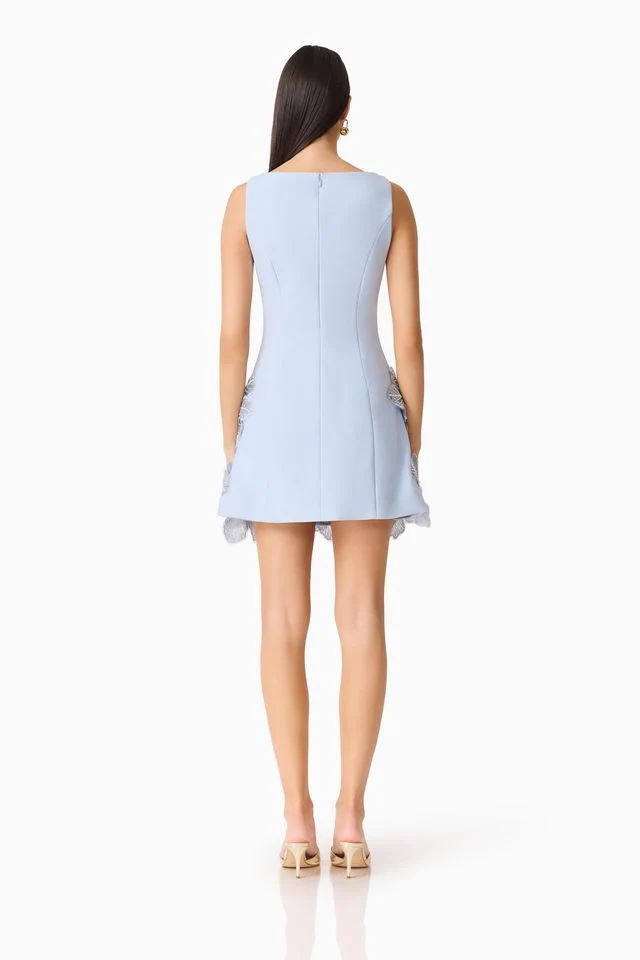 Elliatt Skye Mini Dress - Baby Blue - Image 6