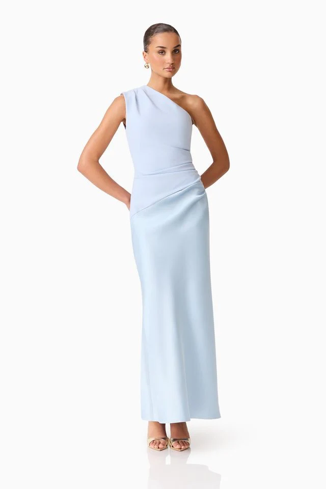 Elliatt Skye One Shoulder Gown - Baby Blue - Image 2