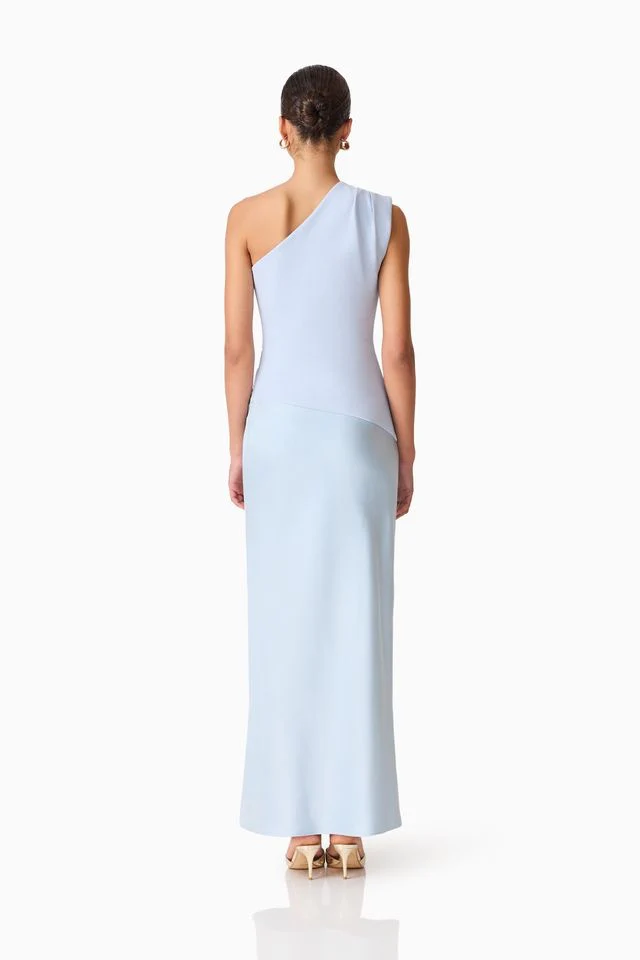 Elliatt Skye One Shoulder Gown - Baby Blue - Image 7