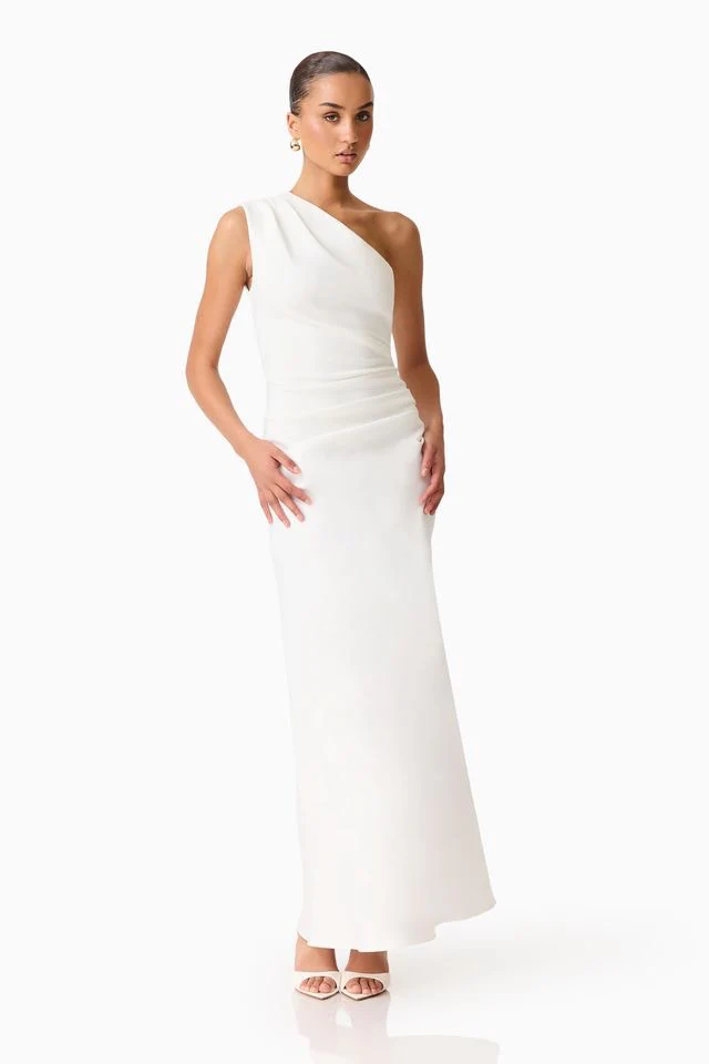 Elliatt Skye One Shoulder Gown - White - Image 3