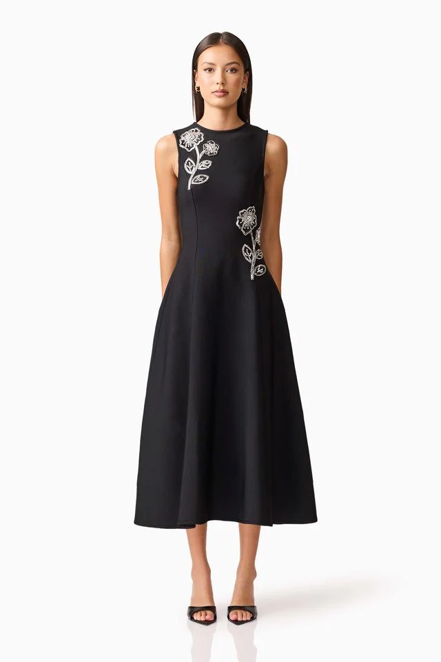 Elliatt Soleil Midi Dress - Black