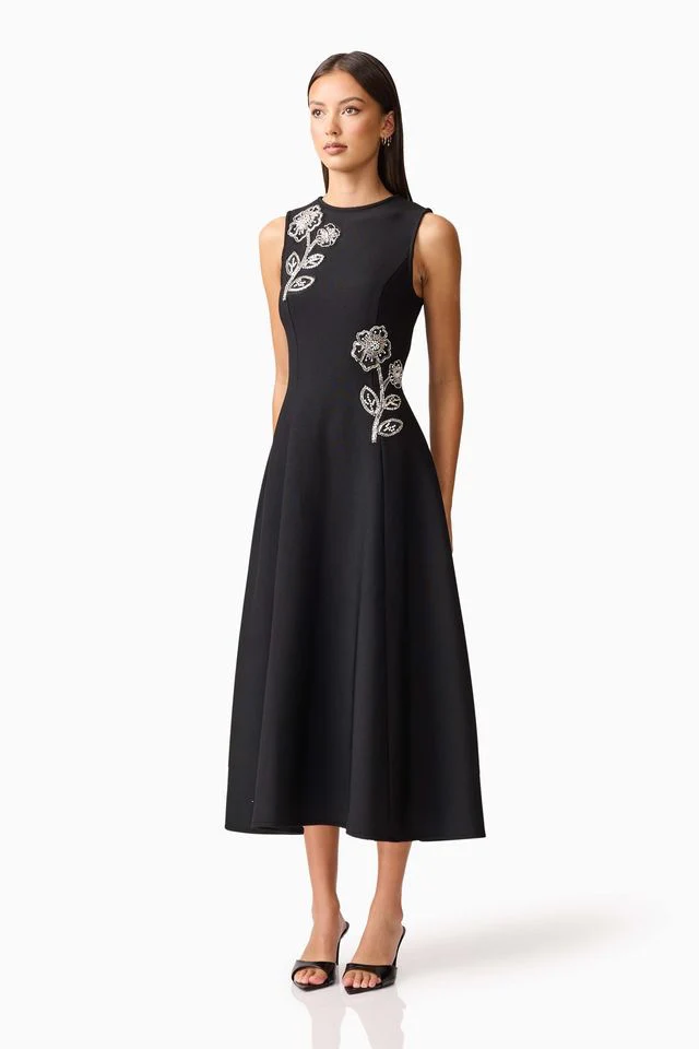 Elliatt Soleil Midi Dress - Black - Image 4