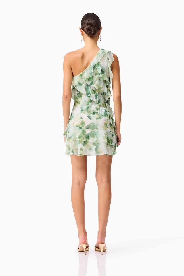 Elliatt Solene Mini Dress - Green Floral - Image 4