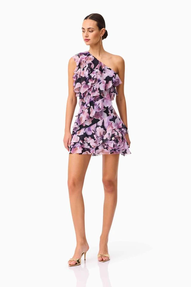 Elliatt Solene Mini Dress - Purple Floral - Image 2
