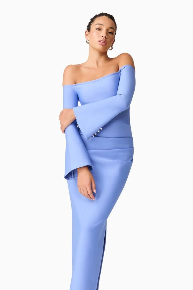 Elliatt Sonya Midi Dress - Blue - Image 6