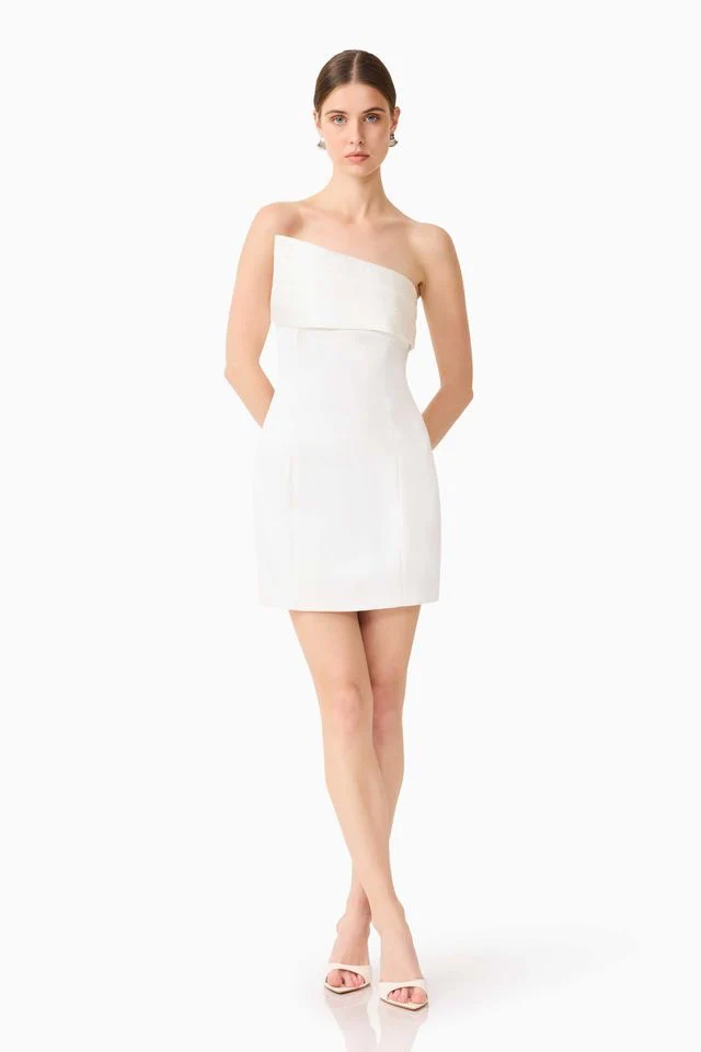 Elliatt Sydney Assymetrical Mini Dress - White - Image 2