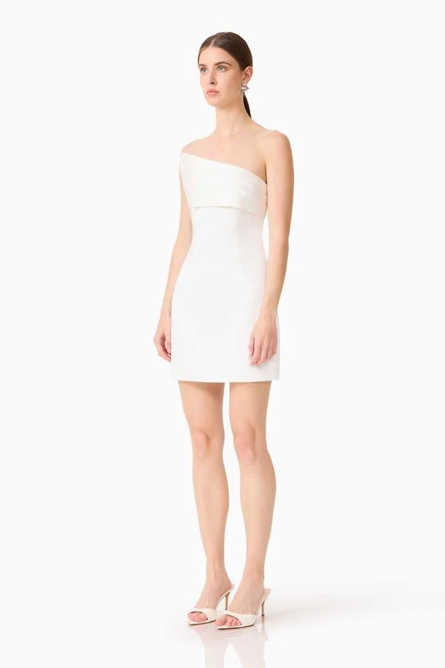 Elliatt Sydney Assymetrical Mini Dress - White - Image 3