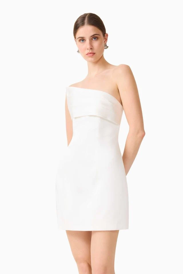 Elliatt Sydney Assymetrical Mini Dress - White - Image 4