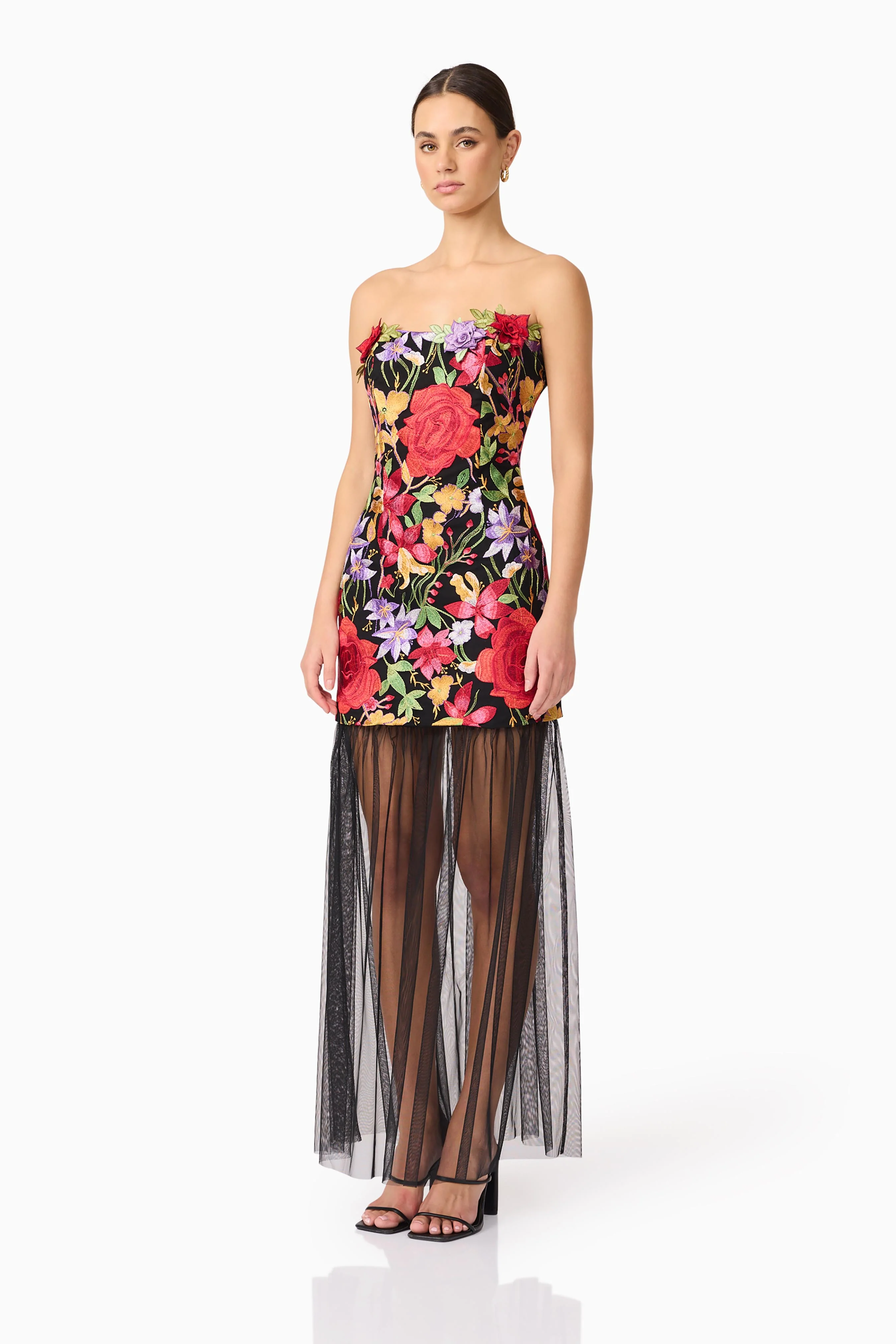 Elliatt Talia Contrast Maxi Dress - Floral Multi - Image 5