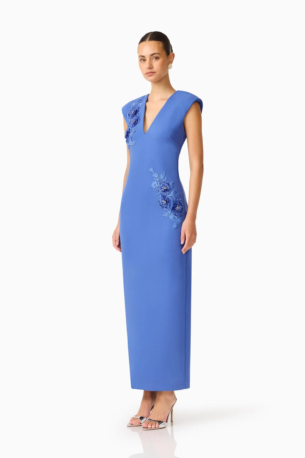 Elliatt Talitha Column Maxi Dress - Cornflower Blue - Image 2
