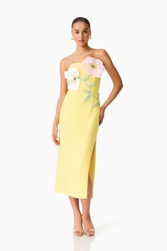 Elliatt Hope Midi Dress - Yellow - Image 2