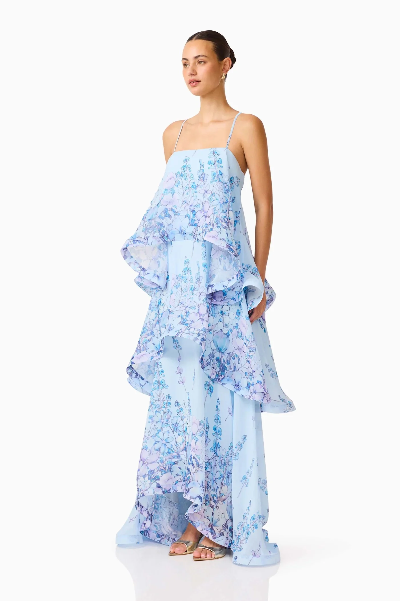 Elliatt Tilly Maxi Dress - Baby Blue Floral - Image 2