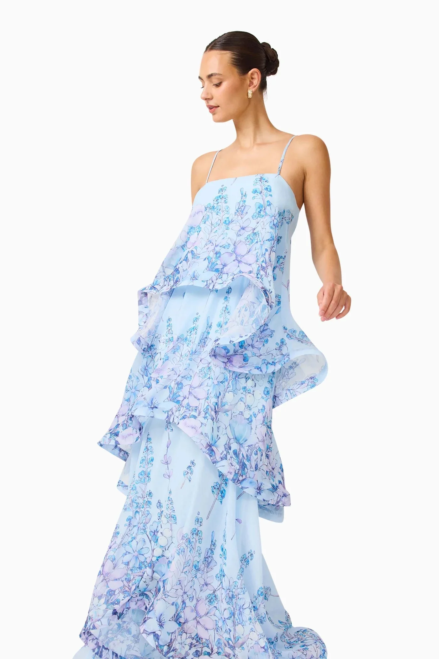 Elliatt Tilly Maxi Dress - Baby Blue Floral - Image 3