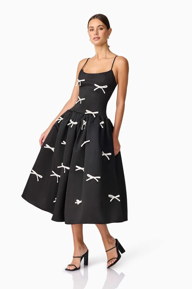 Elliatt Ursula Midi Dress - Black - Image 3