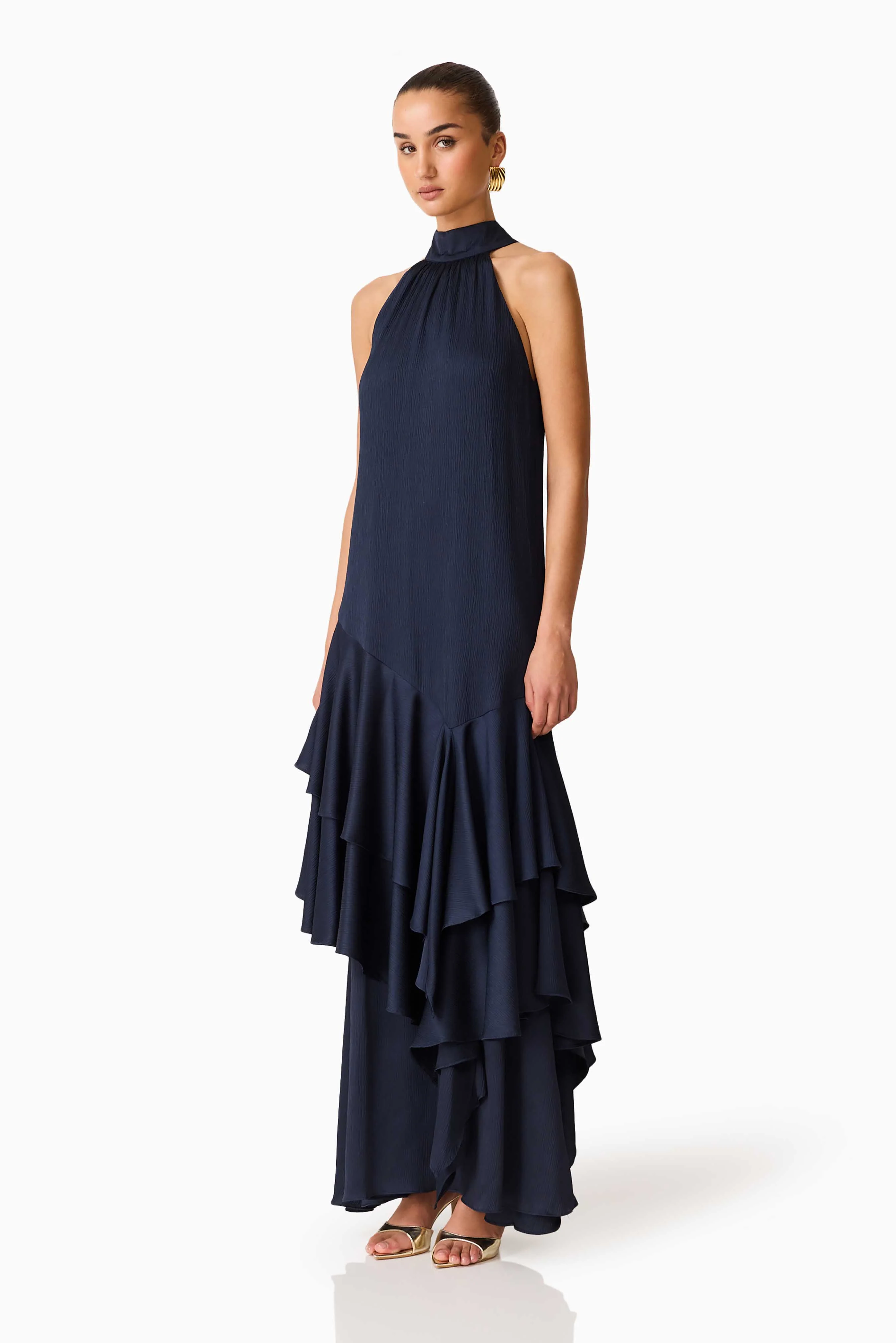 Elliatt Varella Halterneck Gown - Navy - Image 6