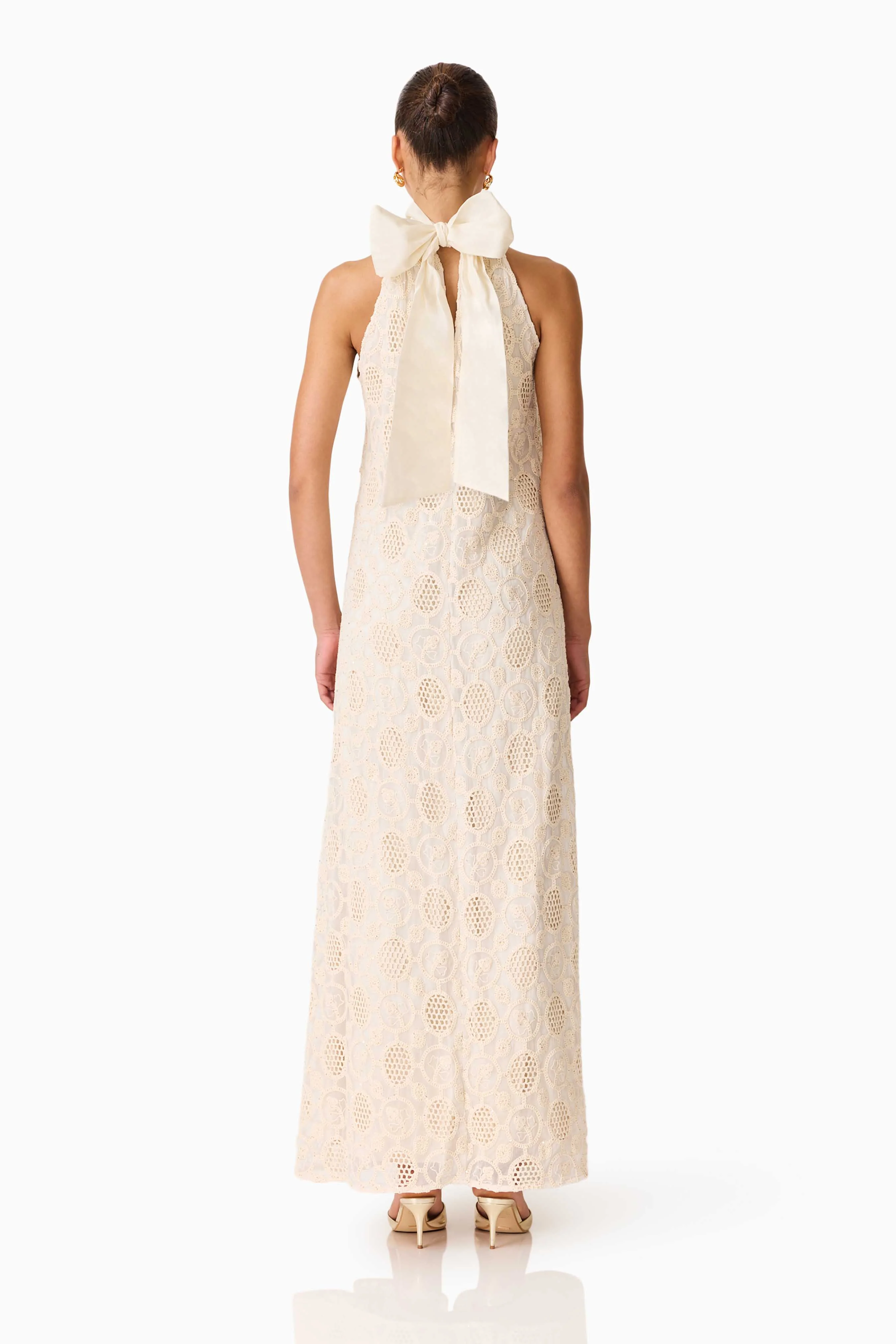 Elliatt Vessia Halterneck Maxi Dress - Cream - Image 5