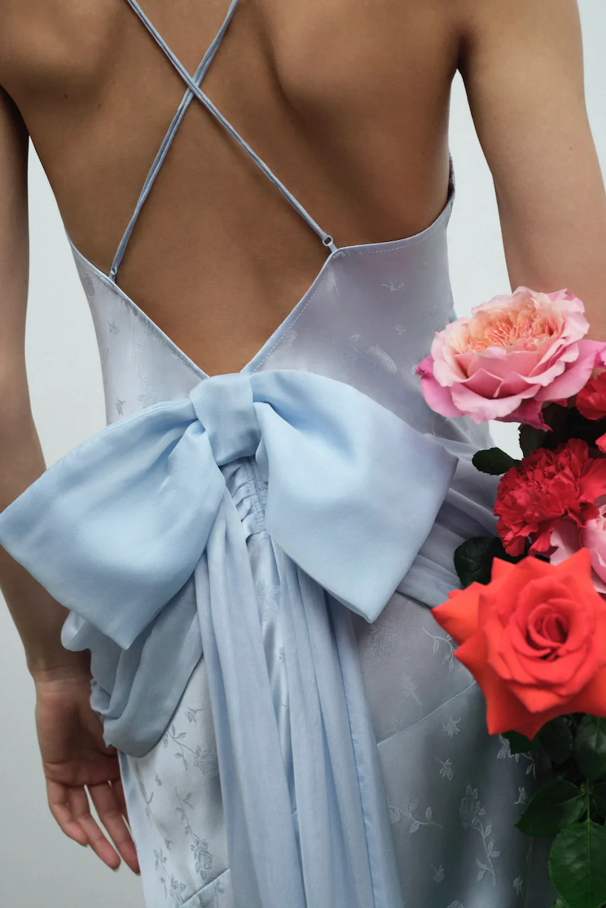 For Love & Lemons Daisy Gown - Baby Blue - Image 4