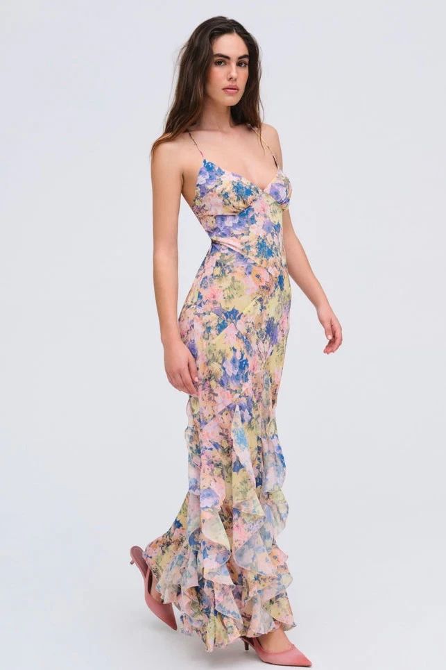 For Love & Lemons Elea Maxi Dress - Pink - Image 2