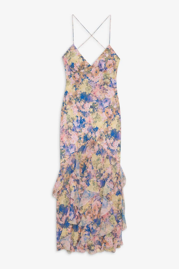 For Love & Lemons Elea Maxi Dress - Pink - Image 4