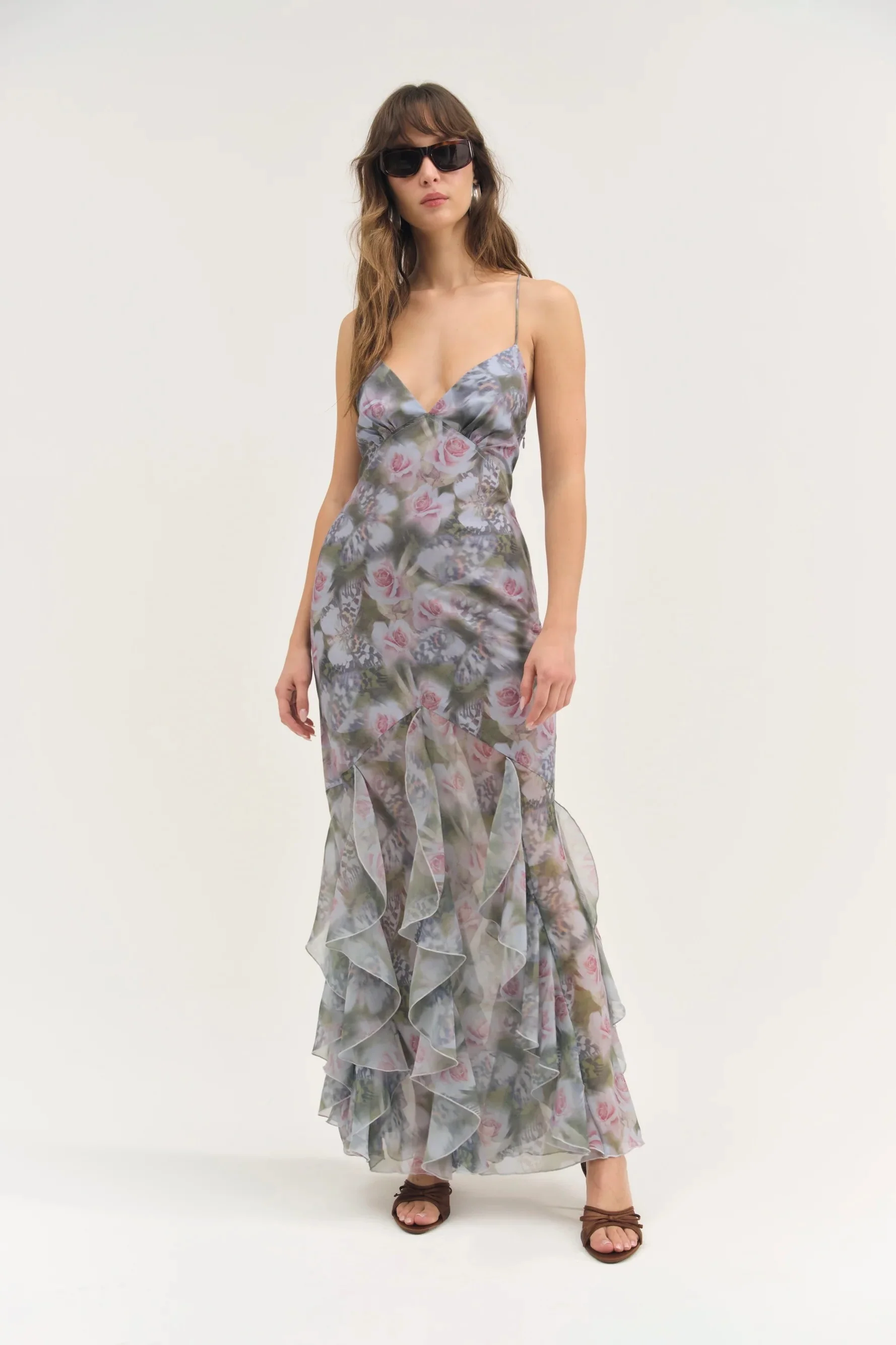 For Love & Lemons Elea Maxi Dress - Purple