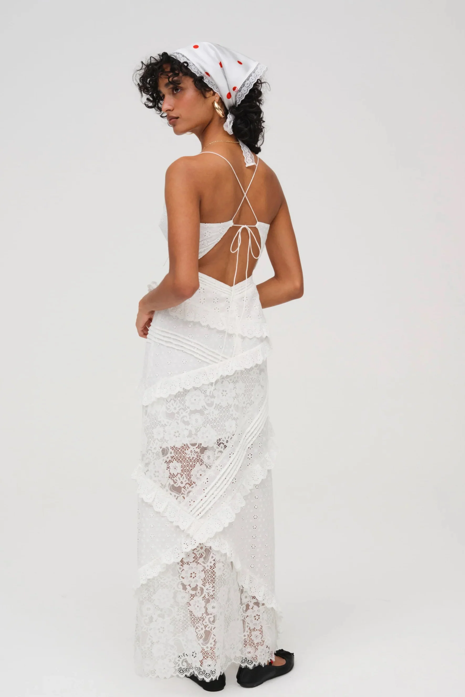 For Love & Lemons Rosalyn Maxi Dress - White - Image 3