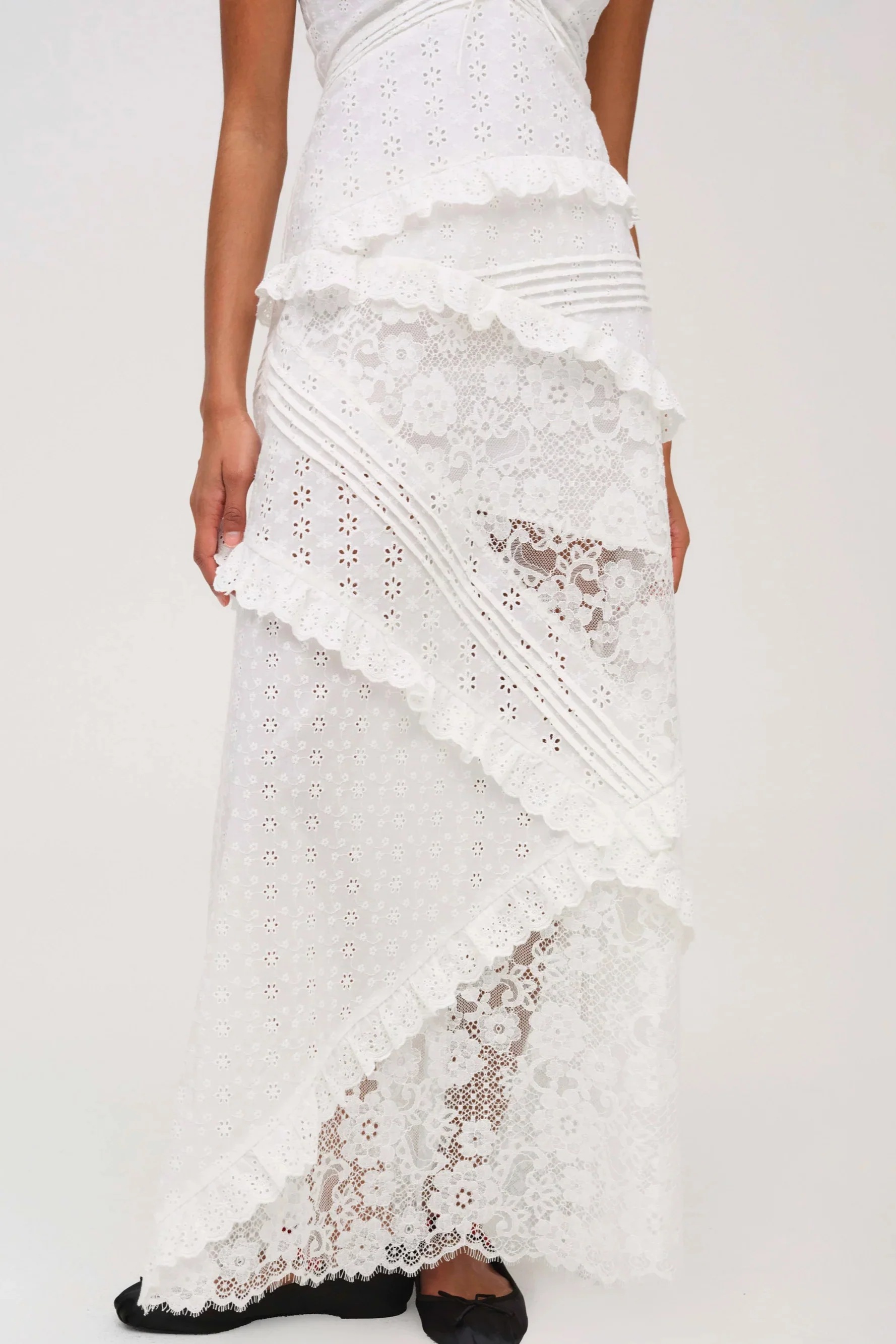 For Love & Lemons Rosalyn Maxi Dress - White - Image 4