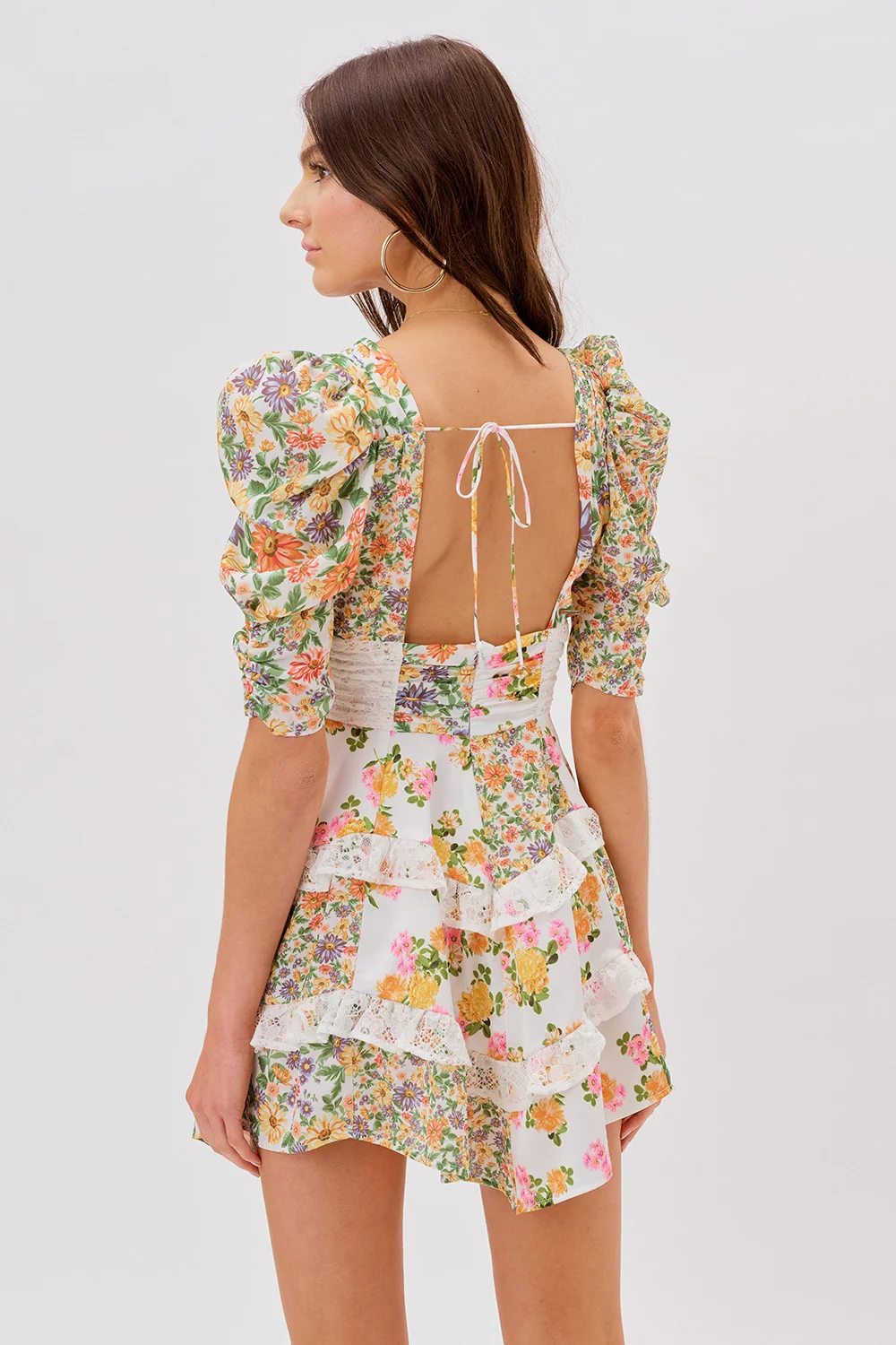 For Love & Lemons Rosalyn Mini Dress - Marigold - Image 6