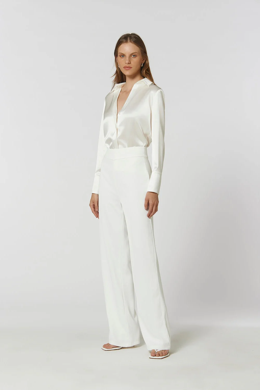 Kianna Shim Flare Pant - Ivory - Image 2