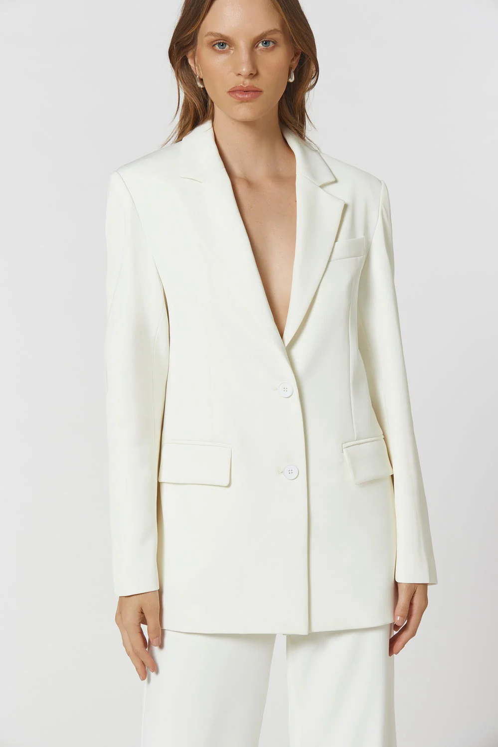 Kianna Shim Flare Pant - Ivory - Image 4