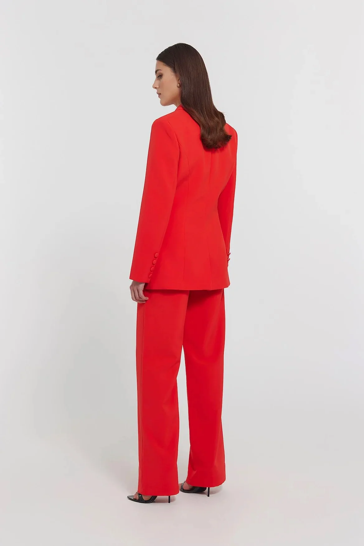 Kianna Shim Flare Pant - Red - Image 3