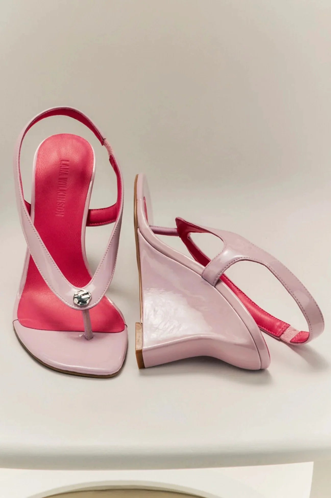 Lana Wilkinson Martine Wedge Heels - Lilac Leather - Image 2