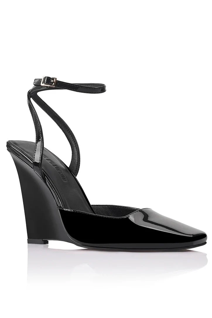 Lana Wilkinson Mona Wedge - Black Patent Leather - Image 3