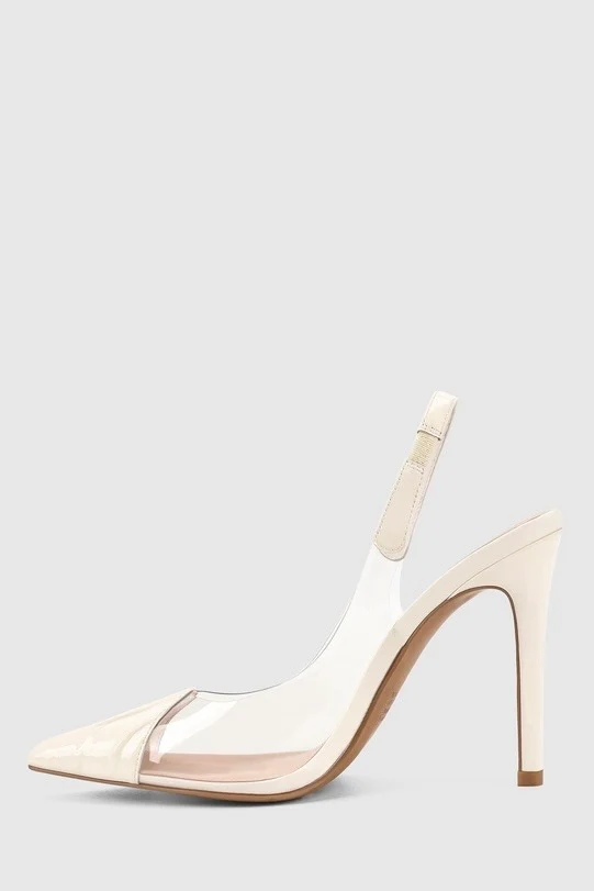Lana Wilkinson Remi Pump Heels - Ivory Patent Leather - Image 2