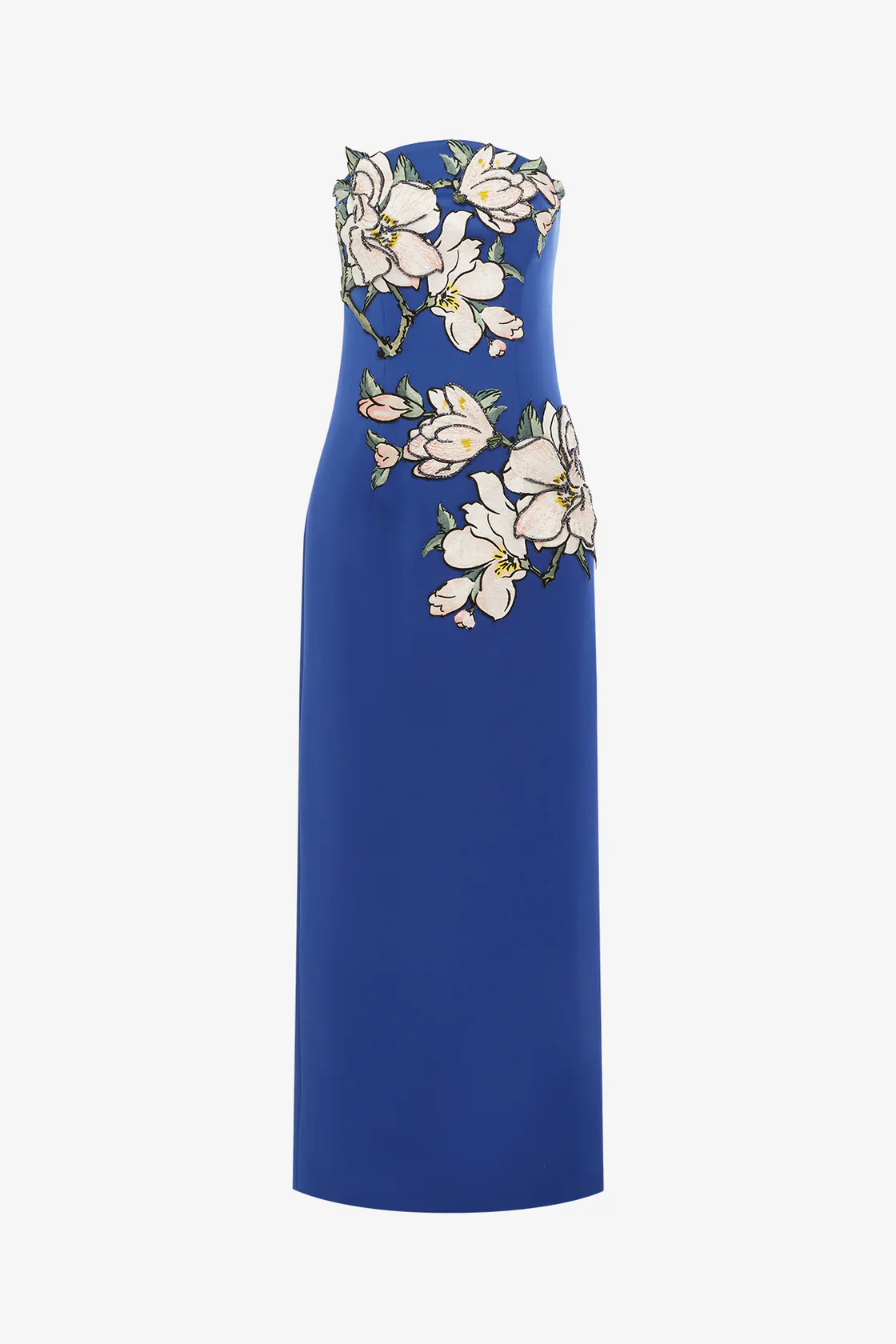 Leo Lin Ava Appliqué Bustier Maxi Dress - Midnight Magnolia Print - Image 3