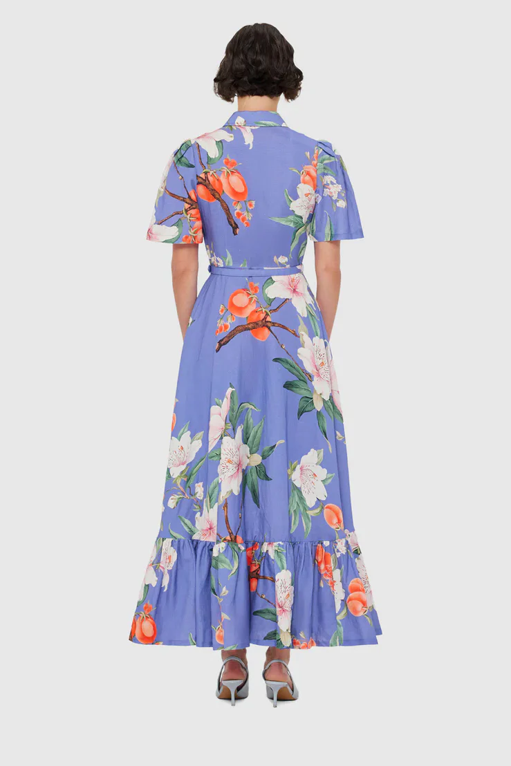 Leo Lin Becca Short Sleeve Midi Dress - Lavish Print in Moonlight - Image 7