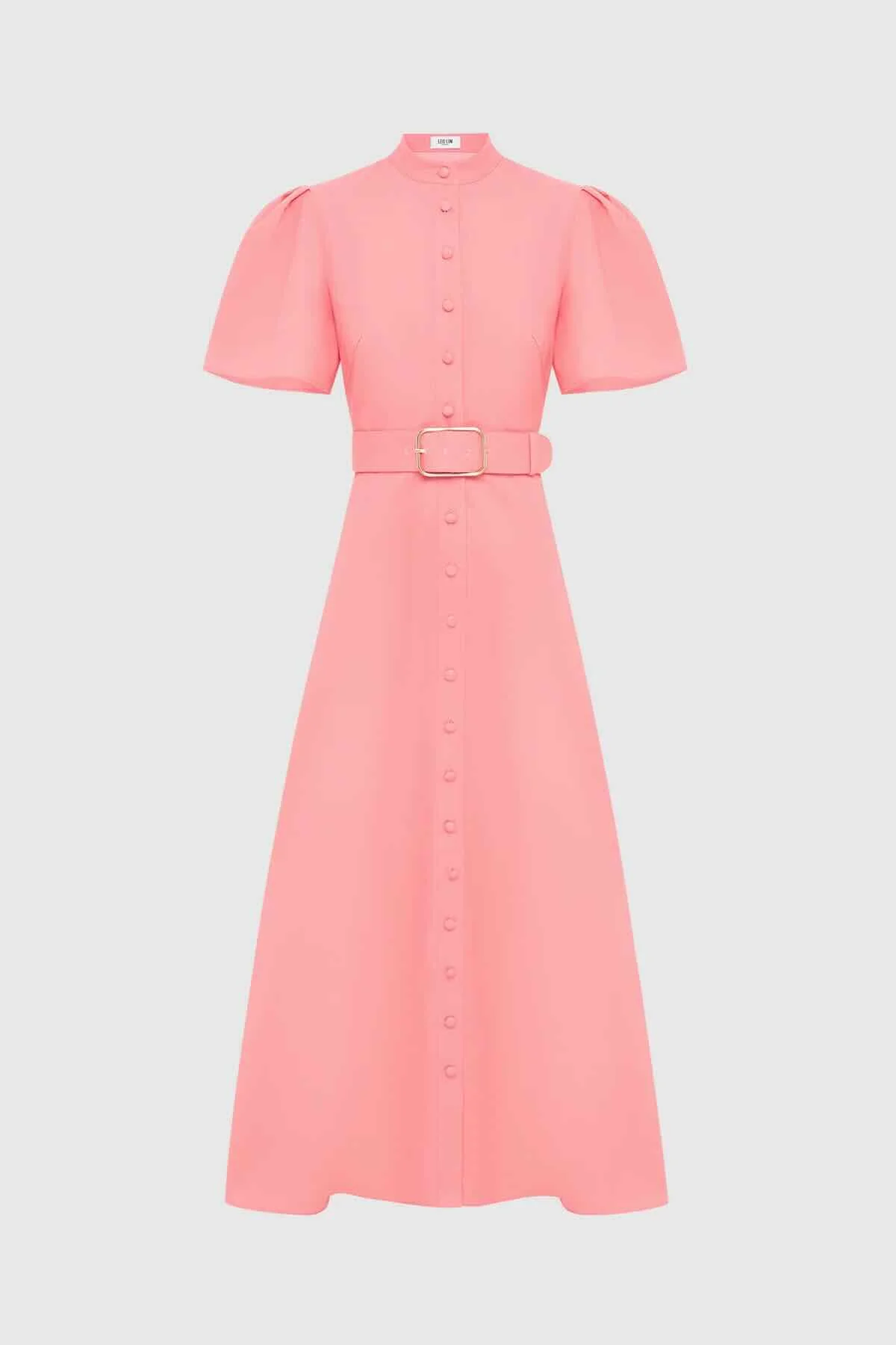 Leo Lin Bianca Short Sleeve Midi Dress - Strawberry Pink - Image 3
