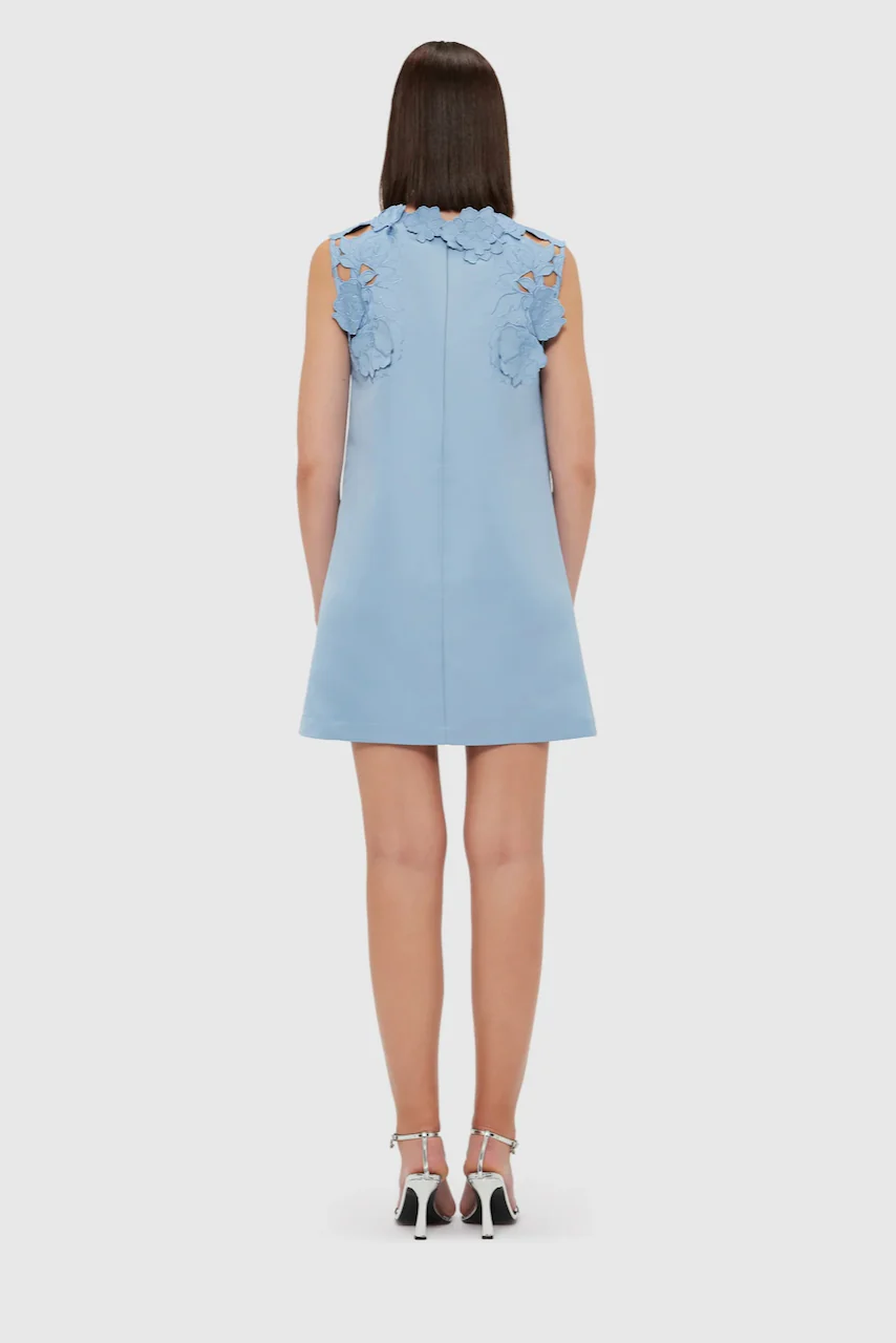 Leo Lin Blair Appliqué Mini Dress - Powder Blue - Image 6