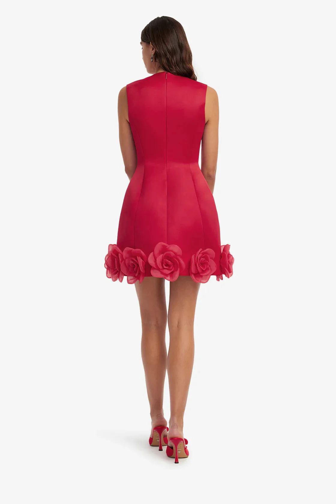 Leo Lin Bree V Neck Mini Dress - Scarlet - Image 4