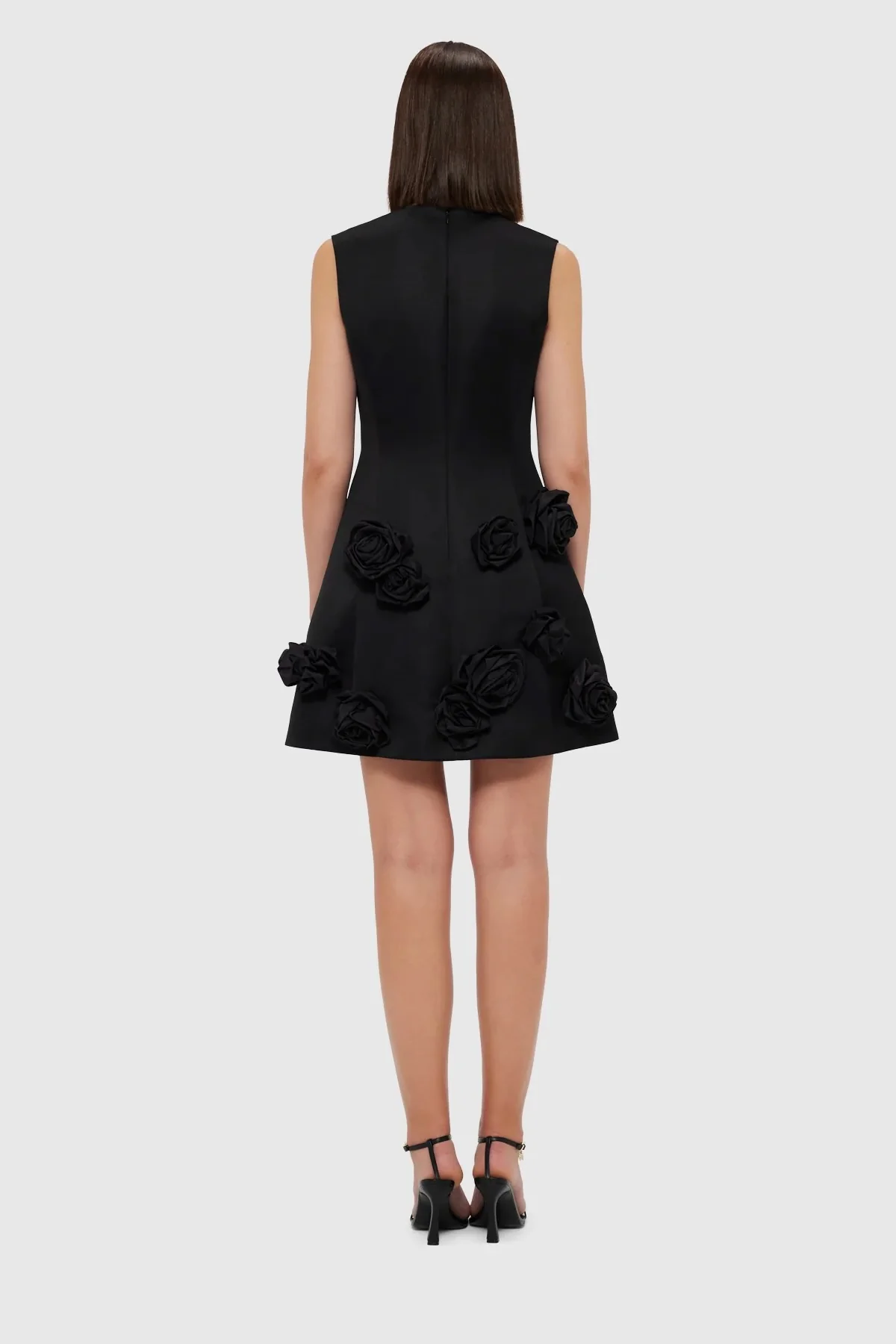 Leo Lin Briana V Neck Mini Dress - Ebony - Image 4