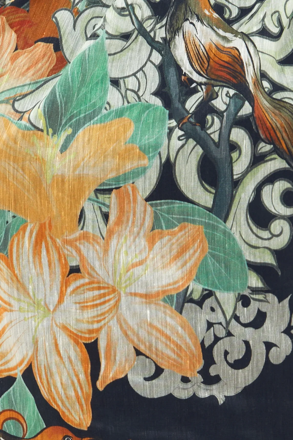 Leo Lin Bridget Halterneck Top - Azalea Print in Twilight - Image 7
