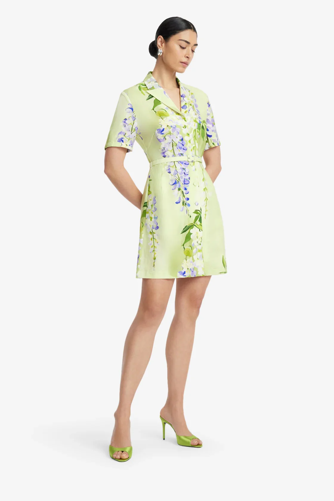 Leo Lin Brigitte Mini Dress - Wisteria Print - Image 2