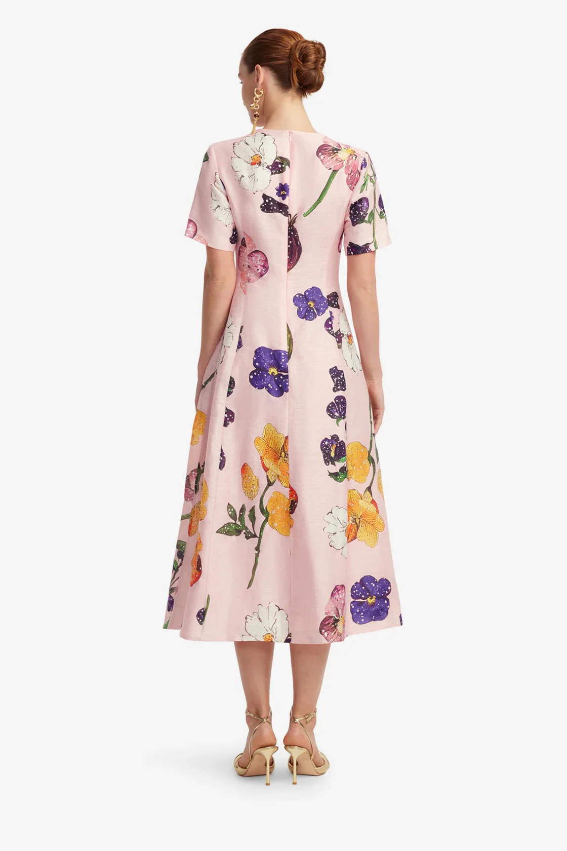 Leo Lin Caroline Short Sleeve Midi Dress - Wildbloom - Image 4