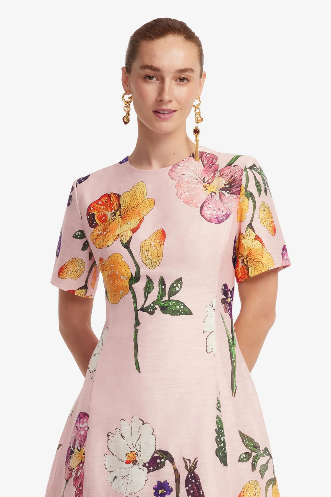 Leo Lin Caroline Short Sleeve Midi Dress - Wildbloom - Image 5