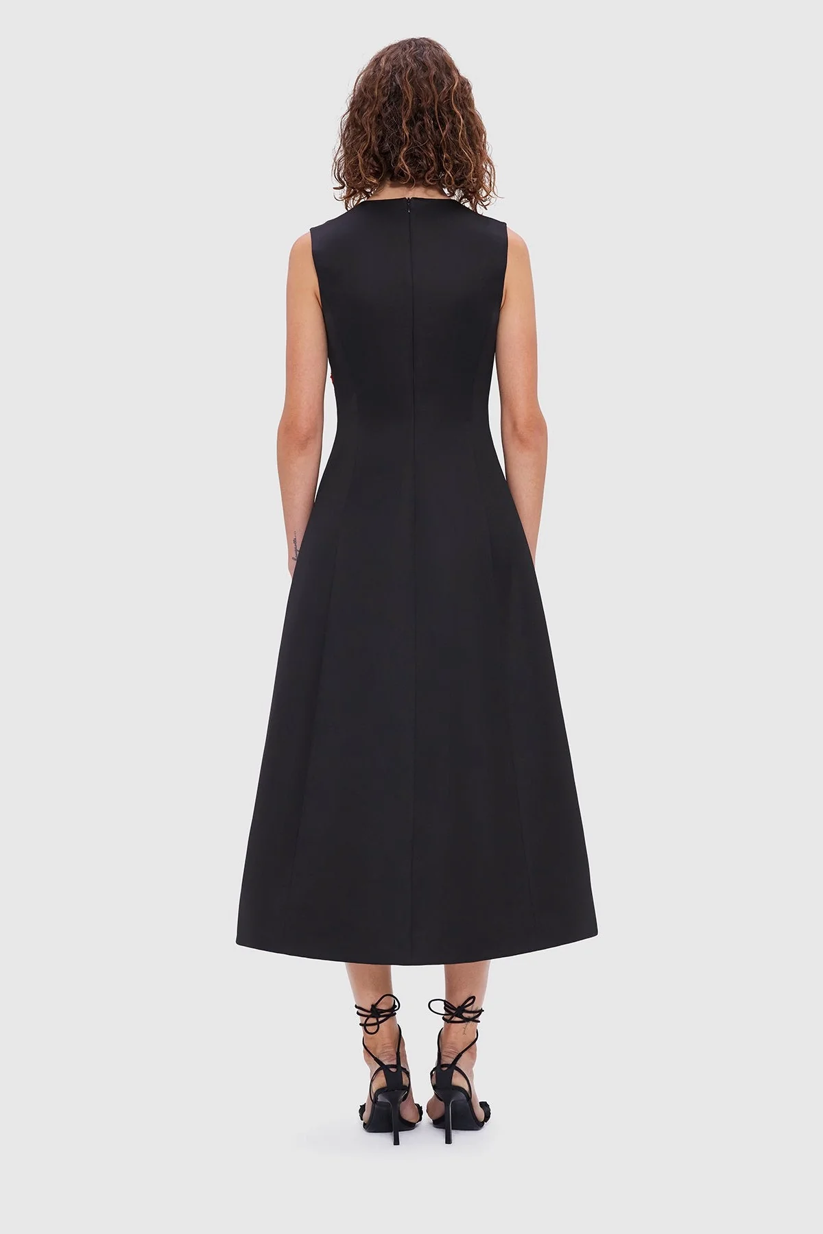 Leo Lin Cleo Embellished Sleeveless Midi Dress - Rose Print - Image 4
