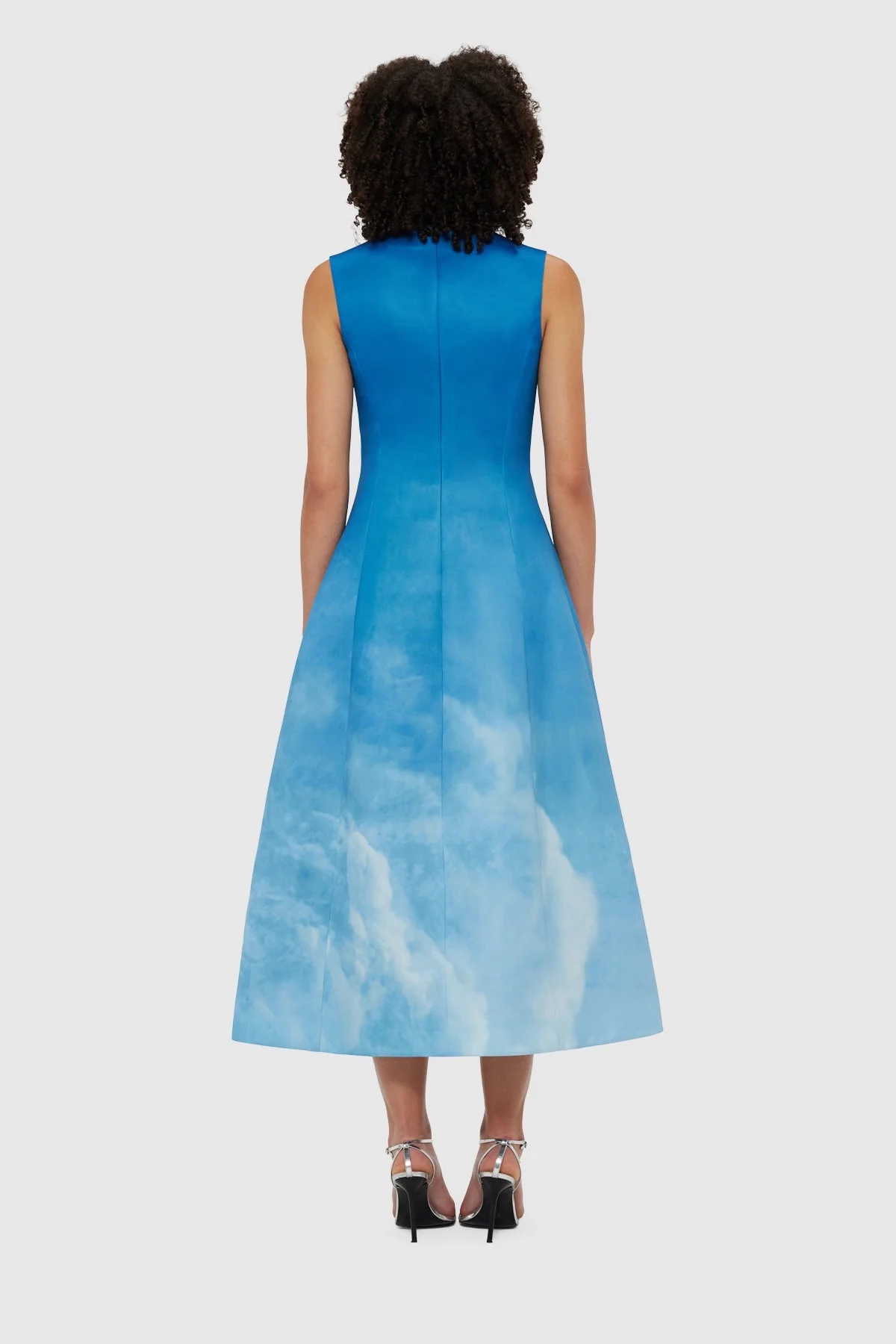 Leo Lin Cleo Sleeveless Midi Dress - Aerial Print - Image 3
