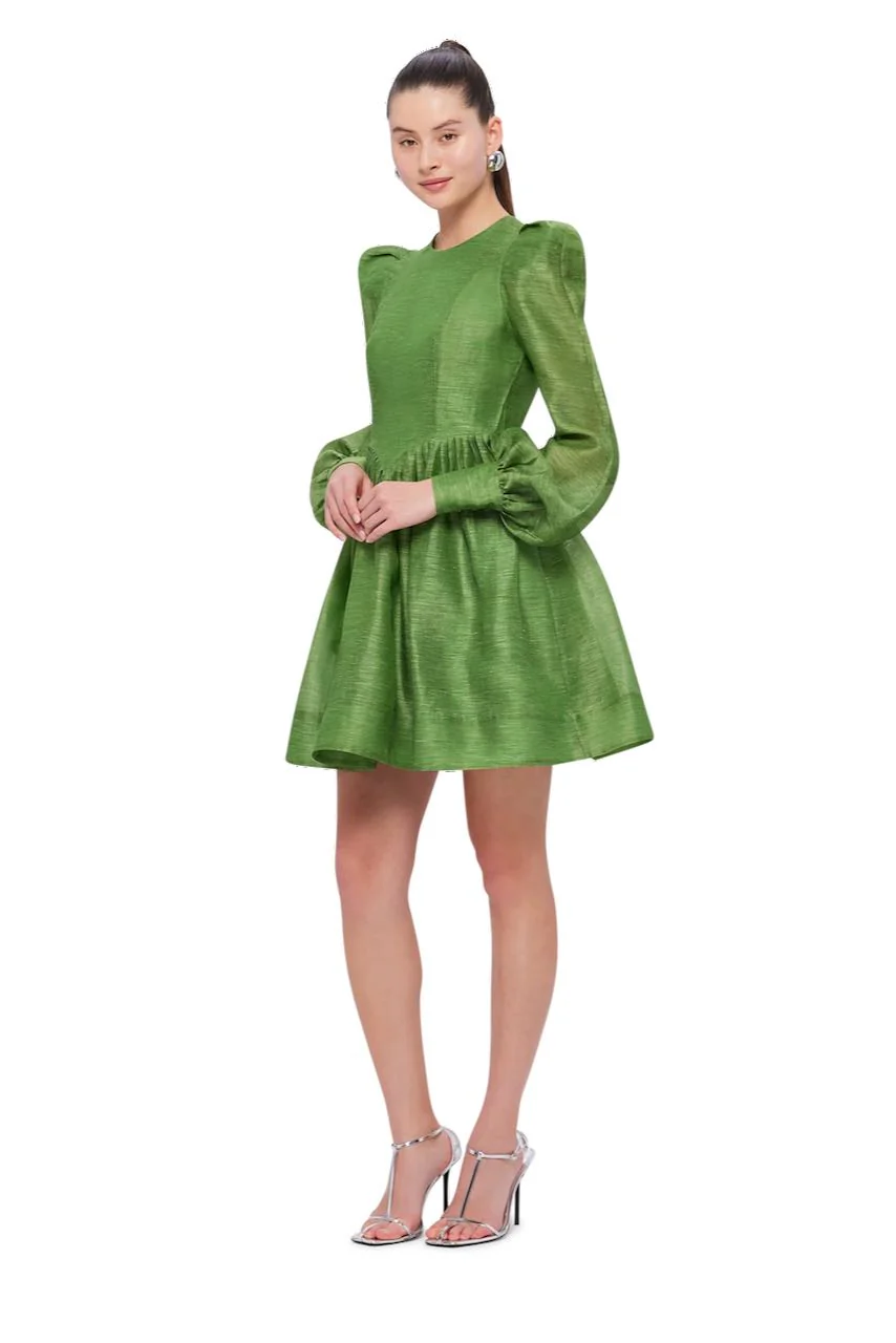 Leo Lin Elena Structured Shoulder Mini Dress - Tropical - Image 2