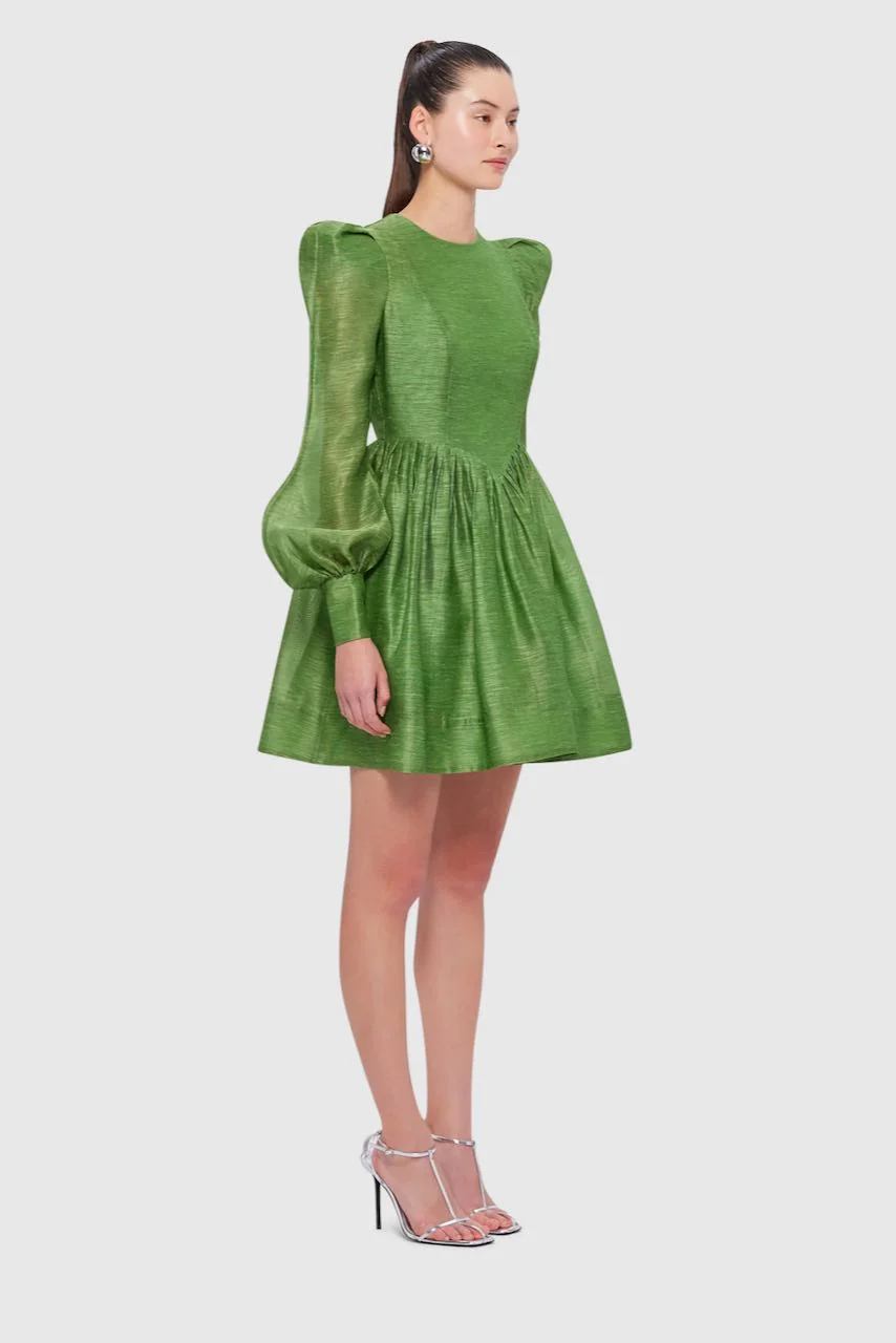 Leo Lin Elena Structured Shoulder Mini Dress - Tropical - Image 3