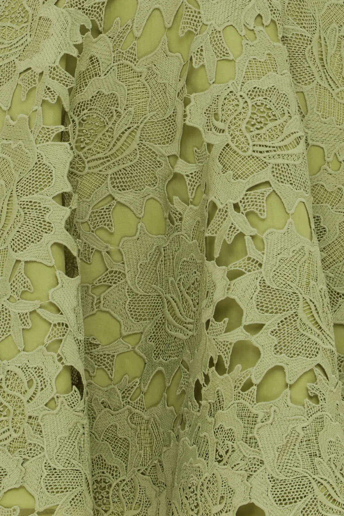 Leo Lin Elise Lace Short Sleeve Mini Dress - Olive - Image 6